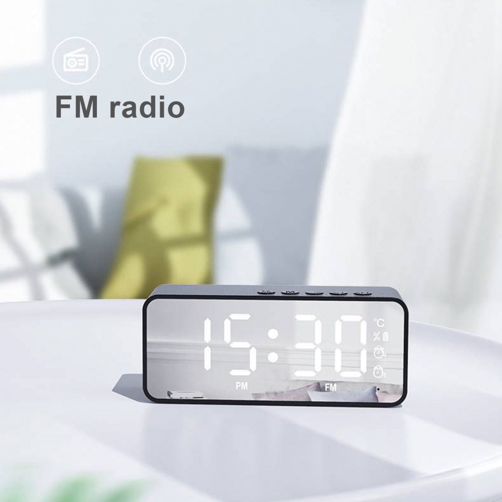 Loa Gương Bluetooth G50 Màn Hình Led | Đài FM - Tích Hợp Đồng Hồ - Báo Thức - Màn Hình Gương | BH 6 THÁNG