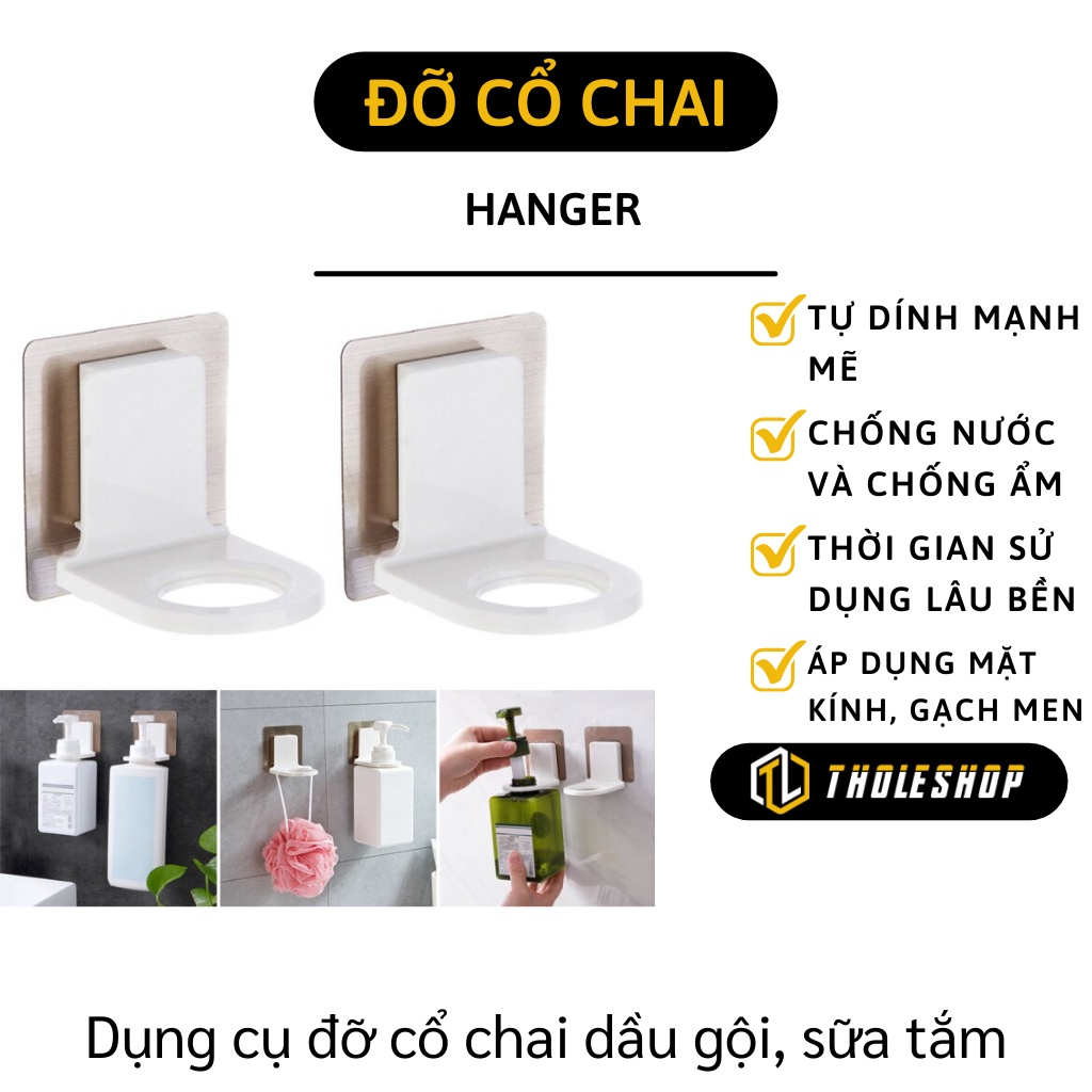 Giá Treo Chai Xà Bông - Giá Đỡ Cổ Chai, Kệ Treo Chai Dầu Gội, Sữa Tắm Dán Tường 5298