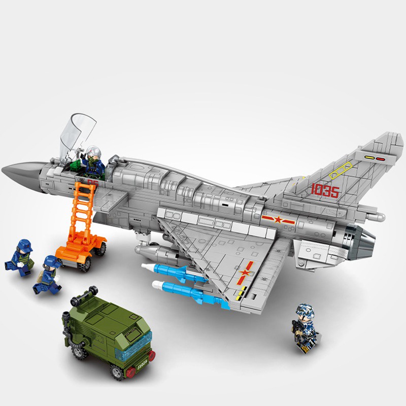 Bộ đồ chơi lắp ráp lego quân đội Trung Quốc 820 cái J-10B