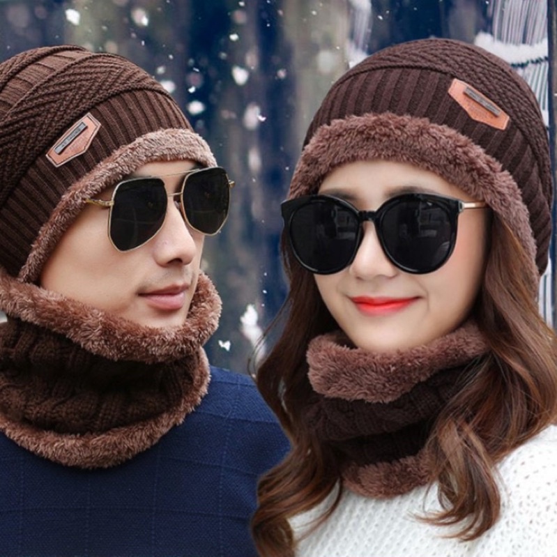 Mũ len kèm khăn siêu ấm