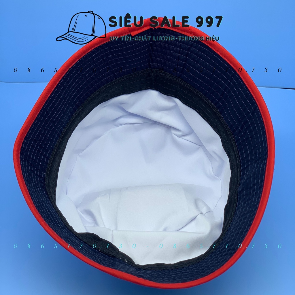 MŨ BUCKET CỤP THÊU T-M THỜI TRANG UNISEX NAM NỮ FORM CHUẨN 48-56CM