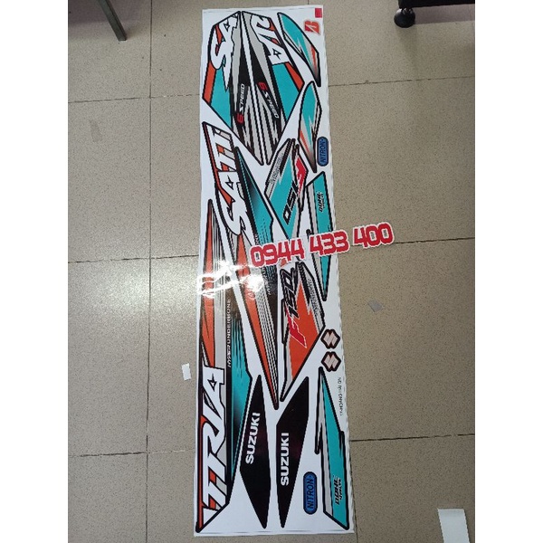 Tem rời satria siêu đẹp in DECAL 3 lớp ko bay màu