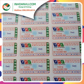 In decal vỡ số nhảy theo yêu cầu