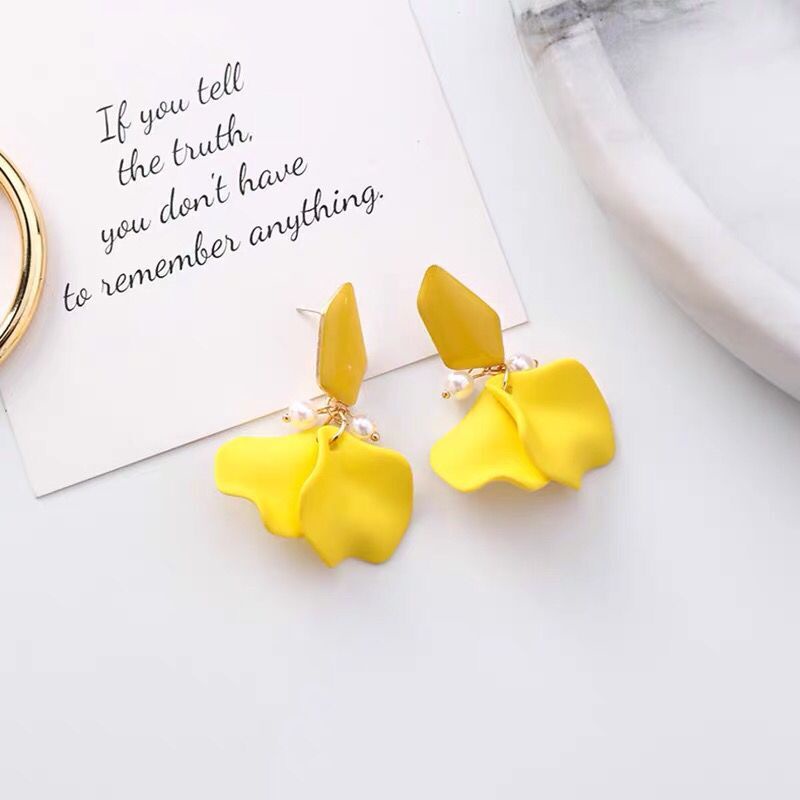 Khuyên Tai Hình Bông Hoa Phong Cách Bất Đối Xứng SS77