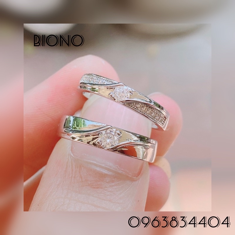 Nhẫn đôi nam nữ, nhẫn cặp cao cấp thiết kế hở dễ dàng điều chỉnh kích cỡ tình yêu bạn thân mẫu mới