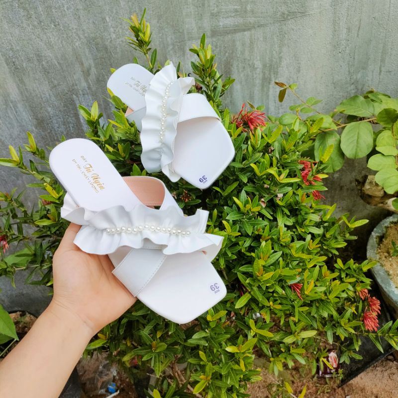 Dép bigsize quai chéo phối ngọc size 35-43