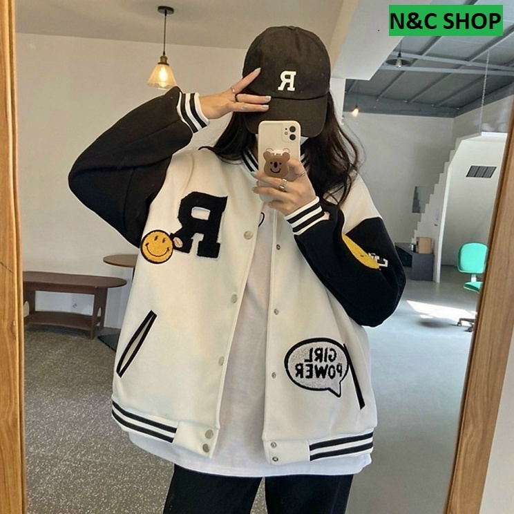 Áo Khoác Nỉ Hoodie Ngoại Fom Rộng Cá Tính In Thêu Logo, Chạy Viền Sọc, Có Video Up Thật MC55 N&C SHOP