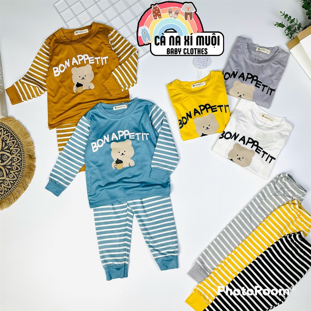 FULLSIZE 9 - 30kg bộ dài tay COTTON lạnh CANA'S loại 1 cho bé cực dễ thương 9-30kg