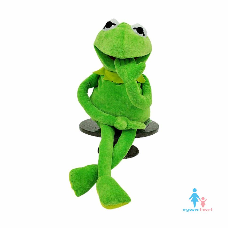 Frog Puppet Soft Hand Stuffed Plush Toy Muppets Show Toy With Movable Mouth