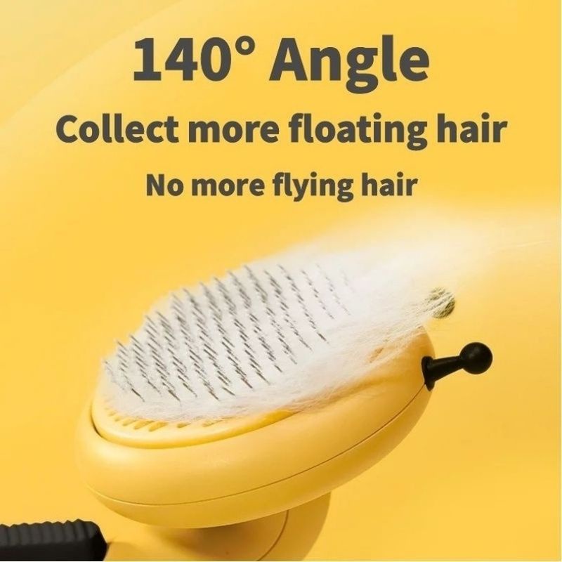 Lược chải lông cho chó mèo có nút bấm Honey Bee cute - Lược chải lông có nút bấm cao cấp cho chó mèo hình Ong dễ thương
