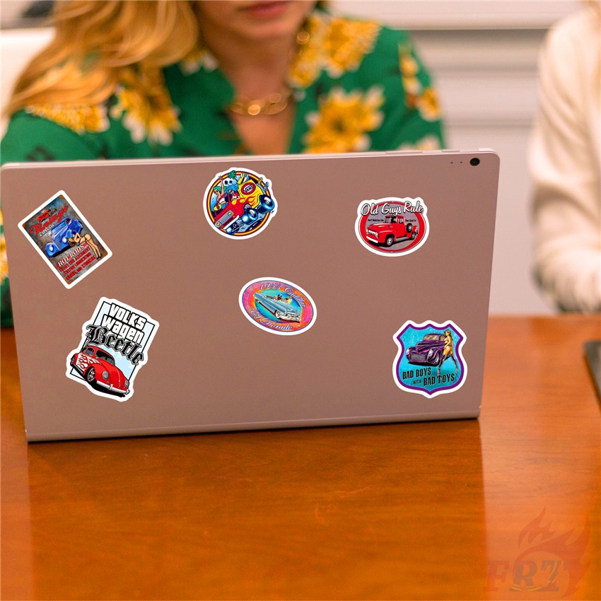 100Pcs/Set ❉ Retro Hot Rod Series A Classic Car Stickers ❉ DIY Waterproof Fashion Doodle Decals Stickers