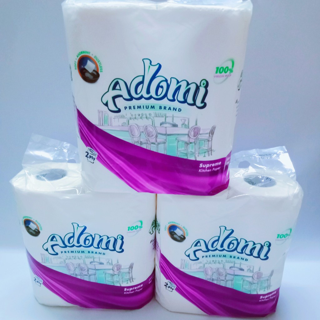 Giấy vệ sinh đa năng siêu dầy và to  ADOMI cao cấp tiêu chuẩn xuất khẩu Châu Âu