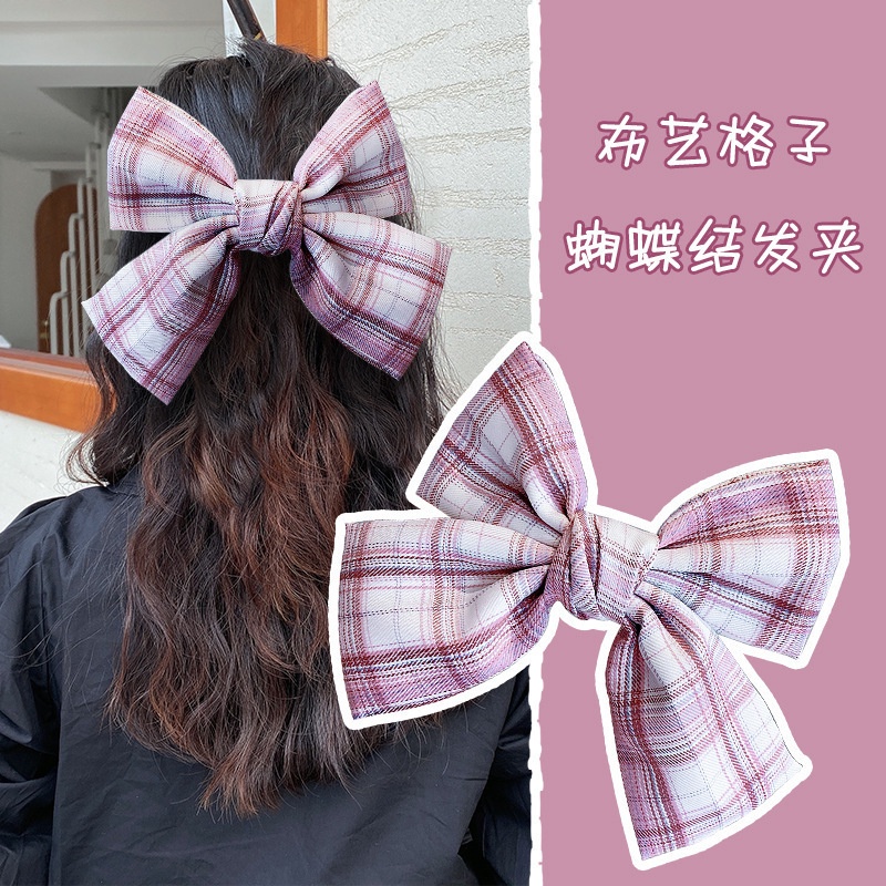 Phụ Kiện Kẹp Tóc Hình Nơ Đỏ Kiểu Hàn Quốc Cho Nữ