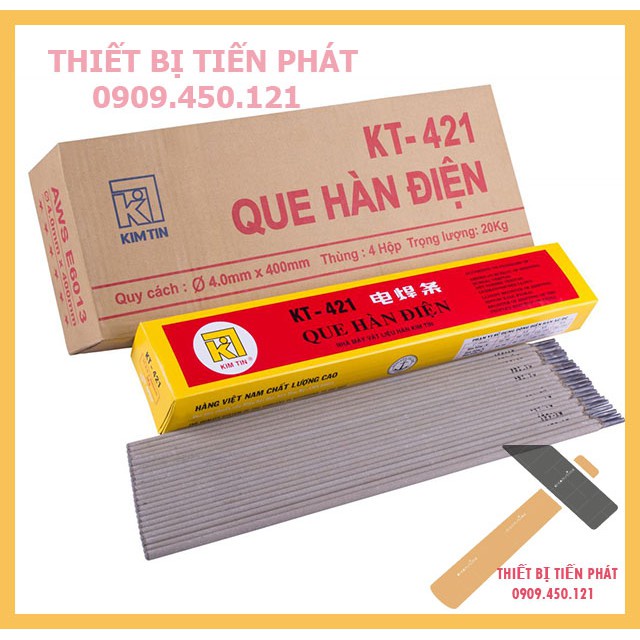 Que Hàn Kim Tín, Tiêu Chuẩn KT-421 Phi Ø2.5mm x 300mm 1 Hộp 2.5Kg, Chất Lượng Cao (Chính Hãng).