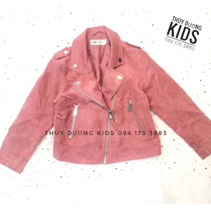 Áo khoác da lộn H.M dư xịn cho bé gái/ mẹ mặc đôi size 2-14y+