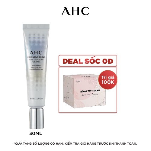 [Mã COSAHCBD giảm 10% đơn 600K] Kem dưỡng mắt AHC Luminous Glow Eye Cream for Face 30ml