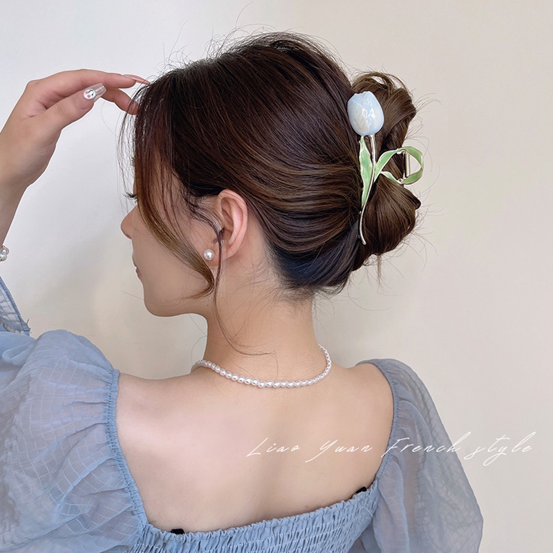 Kẹp Tóc Hình Hoa Tulip Thanh Lịch Cho Nữ