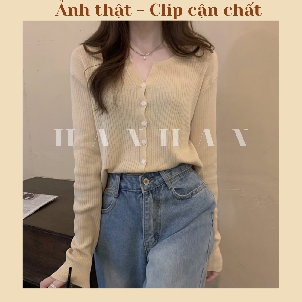 Áo khoác cardigan len nữ thu đông phong cách Hàn Quốc C3