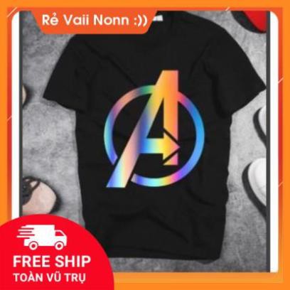 Áo Thun Phản Quang Logo Avenger Cotton 75% Form Rộng Unisex Nam Nữ Rẻ Đẹp , . áo đôi áo