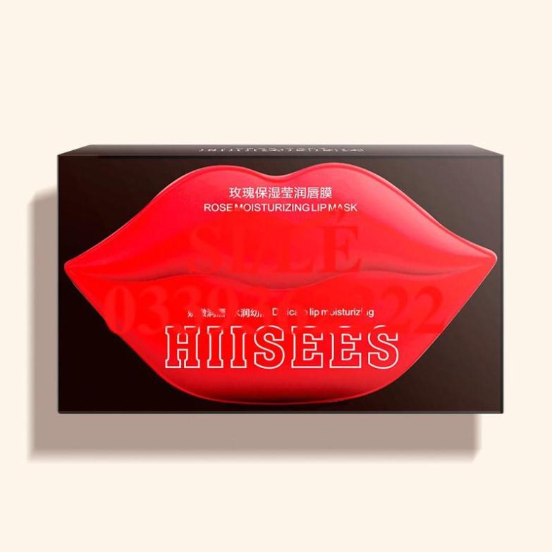 [ CHÍNH HÃNG ] Hộp 20 miếng mặt nạ dưỡng môi Hiisees chiết xuất hoa hồng Sena Beauty  HAIANHSHOP