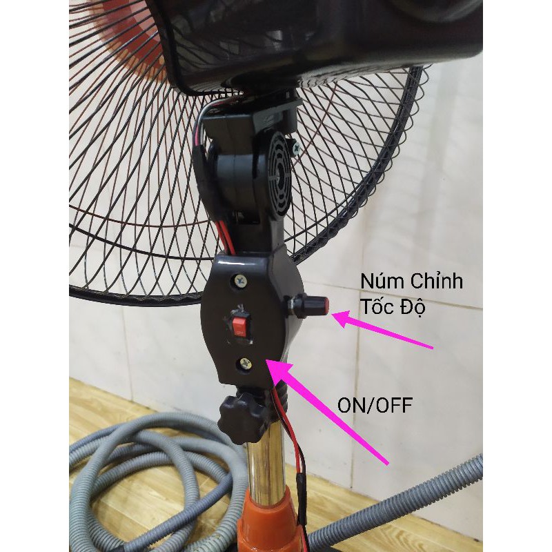 Quạt Đứng (BH 6 tháng) Motor Nidec KHÔNG CHỔI THAN Xài 220v qua Adapter