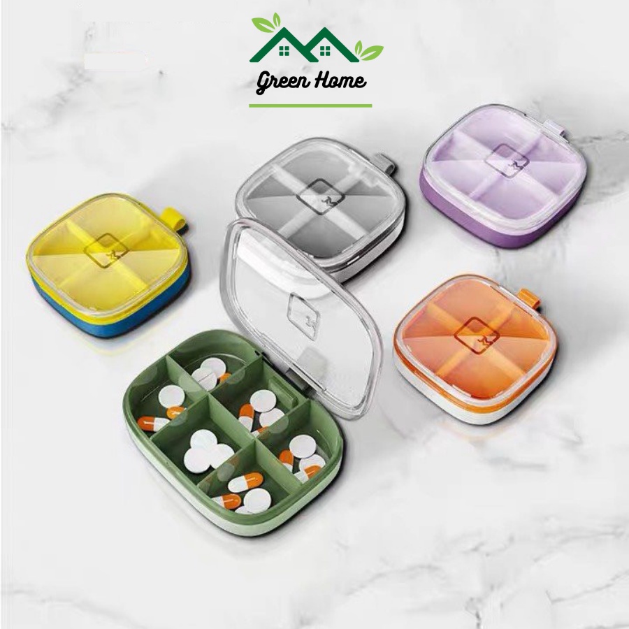 Hộp đựng thuốc chia ngăn tiện lợi, đựng thuốc cá nhân, sức chứa lớn, thích hợp mang đi du lịch