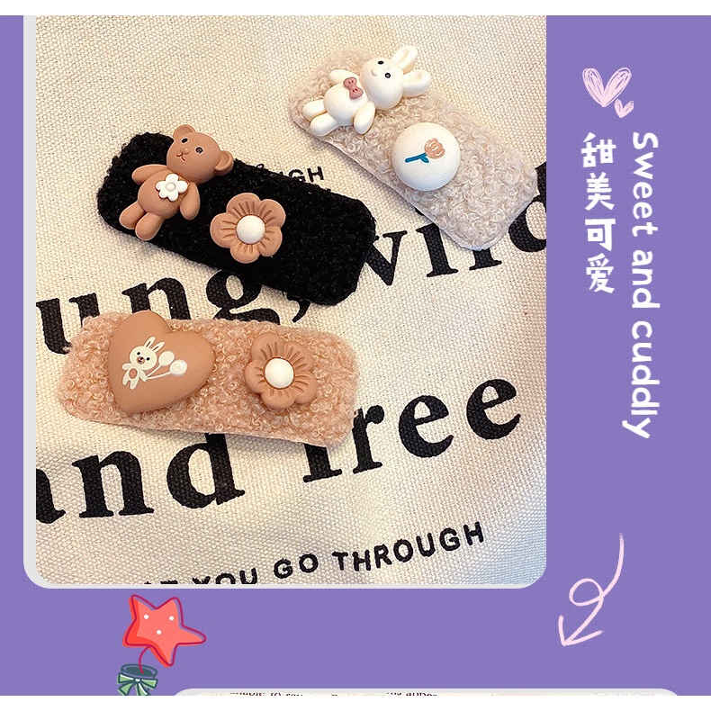 Kẹp tóc nữ Hàn Quốc cao cấp cute dễ thương MEOW STORE KT04