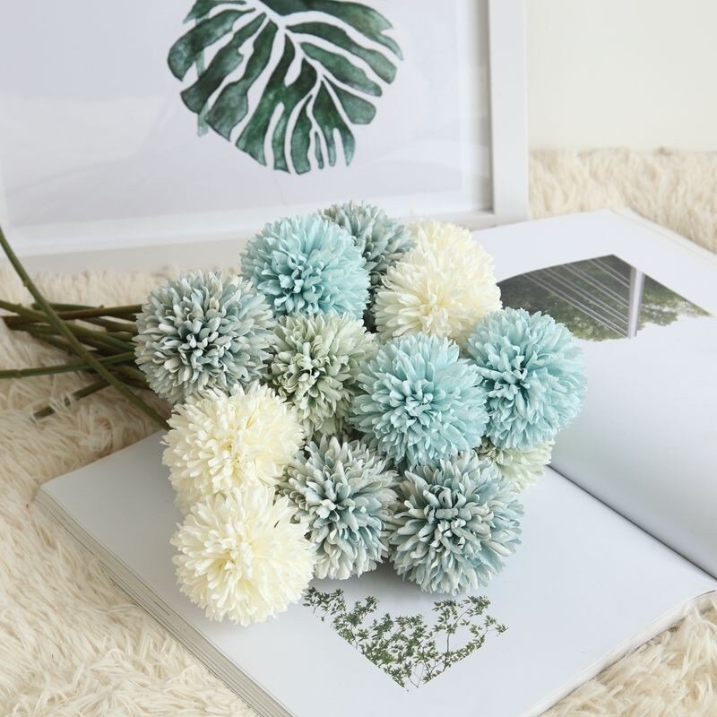 Home Decor Artificial Dandelion Flower Silk Hyacinth Flowers for Wedding Party Office Decorations