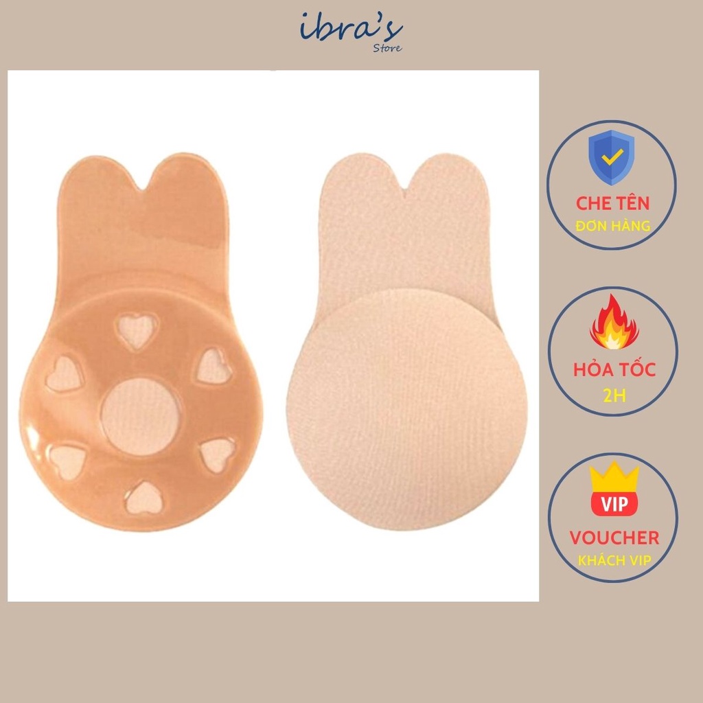 Miếng Dán Nâng Ngực iBRA's Chống Chảy Xệ Cao Cấp Miếng dán Ti Tàng Hình tai thỏ hỗ trợ dính không tụt PK001