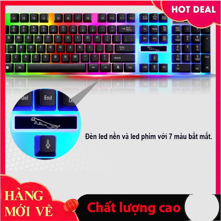 Combo bàn phím LED giả cơ G21 và chuột không dây pin sạc 360 + Tặng kèm lót chuột - VL | BigBuy360 - bigbuy360.vn