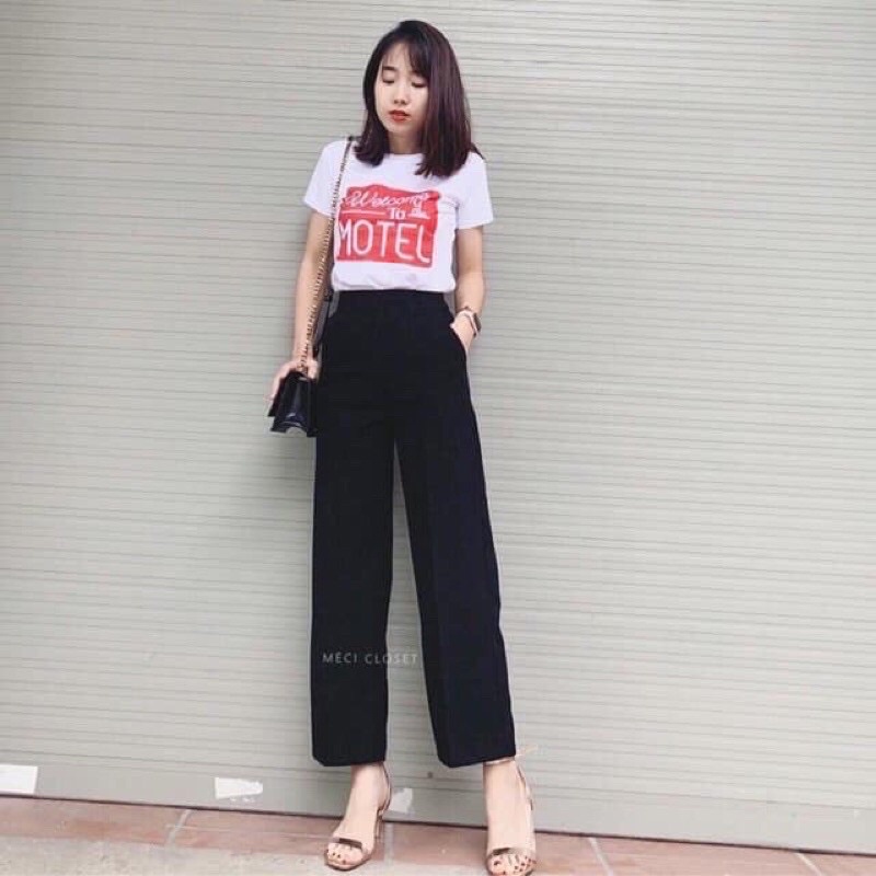 Quần Ống Suông Lưng Cao Siêu Hot
