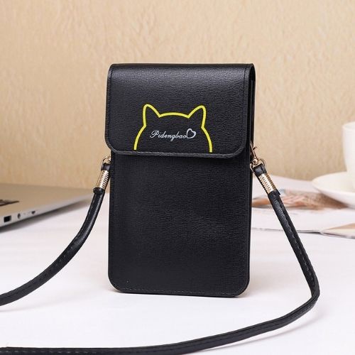 Túi đựng điện thoại hai khóa kéo, có mặt cảm ứng  thời trang