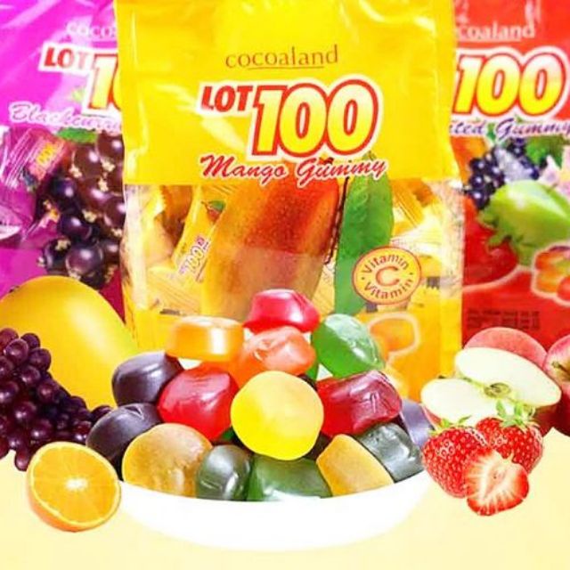 Kẹo Dẻo Trái Cây Lot 100 Gói 150g Vị Tổng Hợp