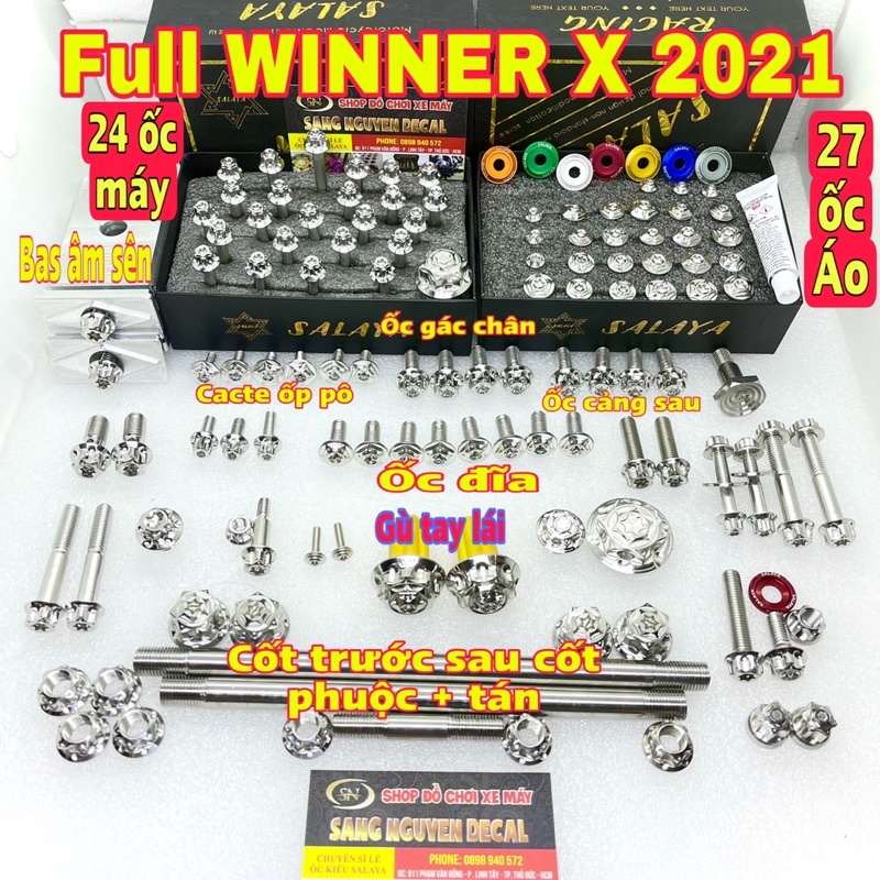 Full ốc salaya inox 304 winner x 2021