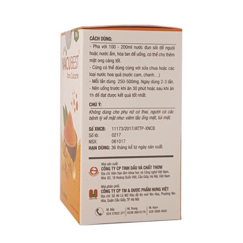 NACUBEST - Hỗ trợ tăng cường khả năng chống oxy hoá , giúp bảo vệ niêm mạc dạ dày