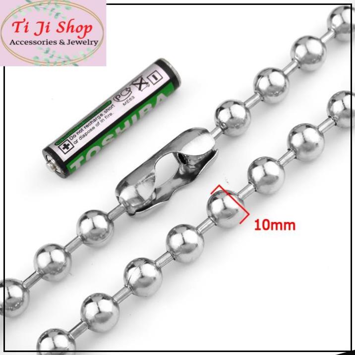 DÂY CHUYỀN BI INOX TO 10LY KHỦNG ĐẸP GIÁ TỐT - chuẩn thời trang - mang phong cách