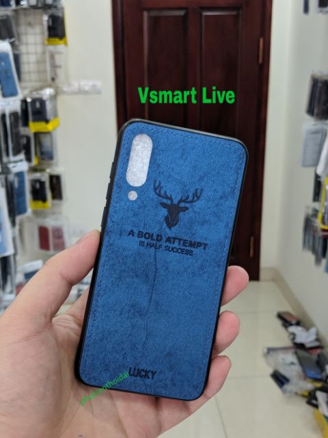 Ốp lưng Vsmart Live dẻo trong vải đầu hươu chống sốc cao cấp ( Lưu ý ốp hơi lệch camera xíu ）