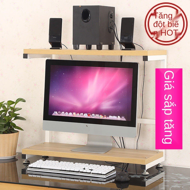 Màn hình máy tính để bàn, in, giá tích hợp lưu trữ bàn phím, tăng đơ, hai lớp | BigBuy360 - bigbuy360.vn