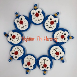 Túi đựng tỏi tránh vía made by hương bằng len cho bé hoặc trẻ sơ sinh hình doremon