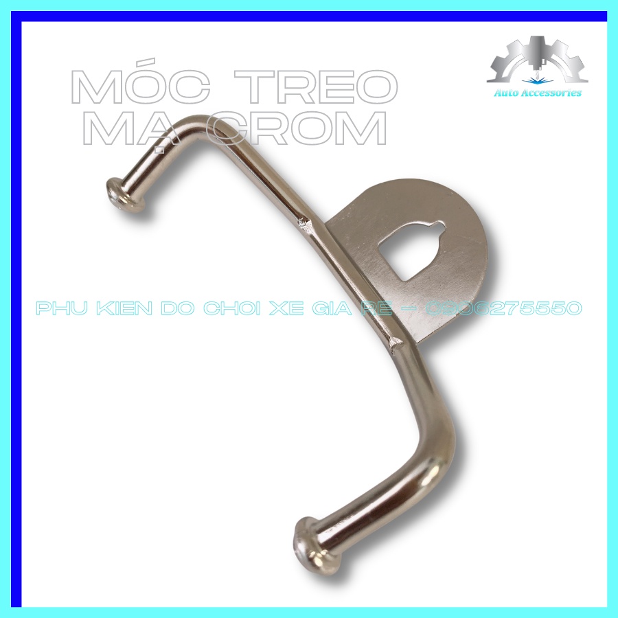 MÓC MẠ CROM Sáng Bóng - MÓC TREO ĐỒ trên xe máy, 2 móc sang 2 bên