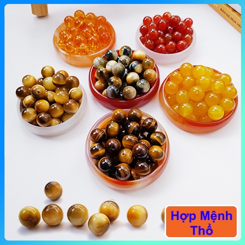 Hạt đá lẻ phong thủy nhiều màu hợp mệnh thổ, Hạt làm vòng tay handmade đủ kích thước - Kilashop