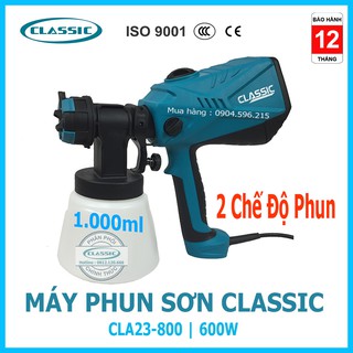 Máy phun sơn mini classic cla23-800 công suất 600w, 2 chế độ phun : nhanh và chậm