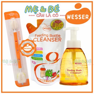COMBO CÂY RỬA BÌNH + NƯỚC SÚC BÌNH SỮA WESSER 500ML