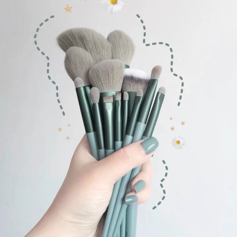 Bộ 13 Cọ Make-Up Chuyên Nghiệp Full Túi Lông
