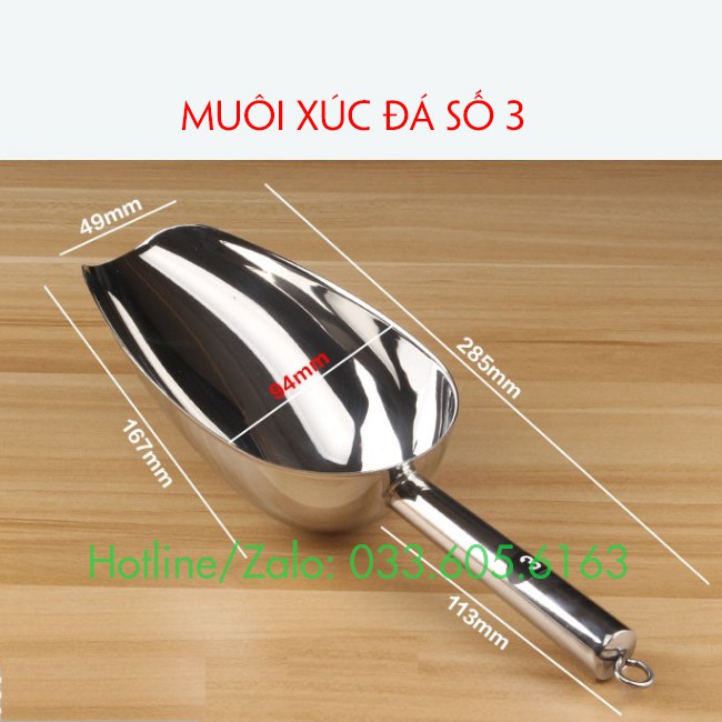 Muỗng xúc đá Inox Số 3 - Số 4 xúc các loại hạt chất lượng đỉnh cao - Dụng cụ xúc đá TV