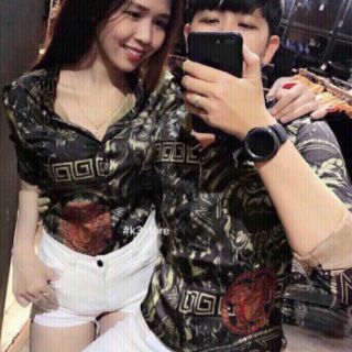 Áo cặp sơ mi lụa in 3D về hàng nhé