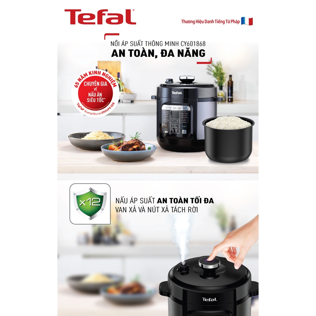 Nồi áp suất điện đa năng Tefal Home Chef CY601868