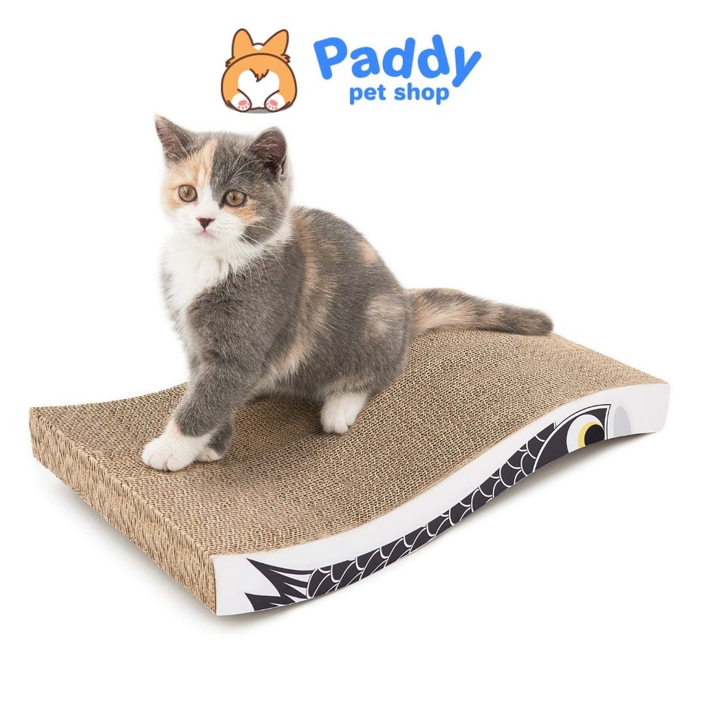 Bàn Cào Móng Giấy Cho Mèo + Tặng Kèm Cỏ Mèo (Catnip/Catmint)