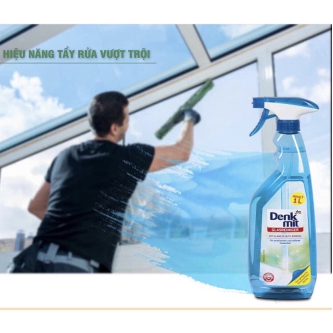 Nước xịt lau kính Denkmit Đức 1L lau cửa sổ, mặt gương hương thơm dễ chịu - Shop Viloet