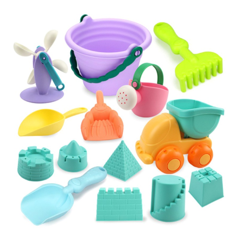 Bộ 14 Món Đồ Chơi Điêu Khắc Lâu Đài Cát Bãi Biển Dành Cho Trẻ Mẫu Giáo